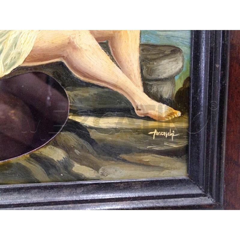 OROLOGIO NOTTURNO IN LEGNOCON ALLEGORIA DA REVISIONARE | Mercatino dell'Usato Moncalieri bengasi 2