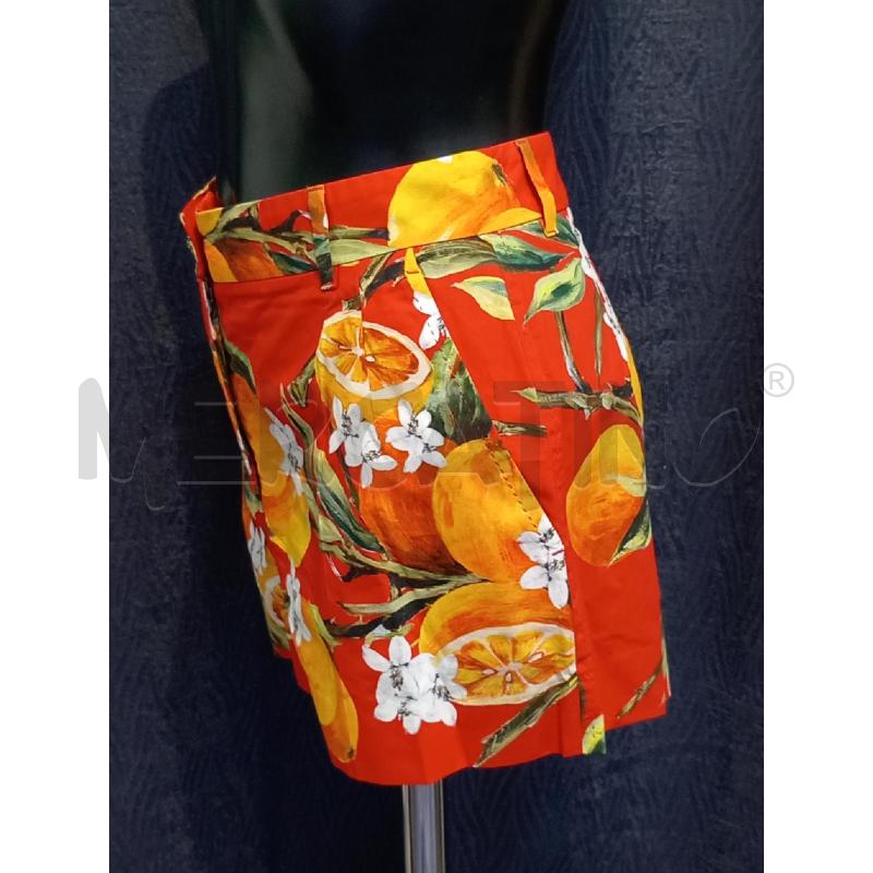 PANTALONCINO DONNA DOLCE & GABBANA SICILIA ROSSO CON ARANCE | Mercatino dell'Usato Moncalieri bengasi 3