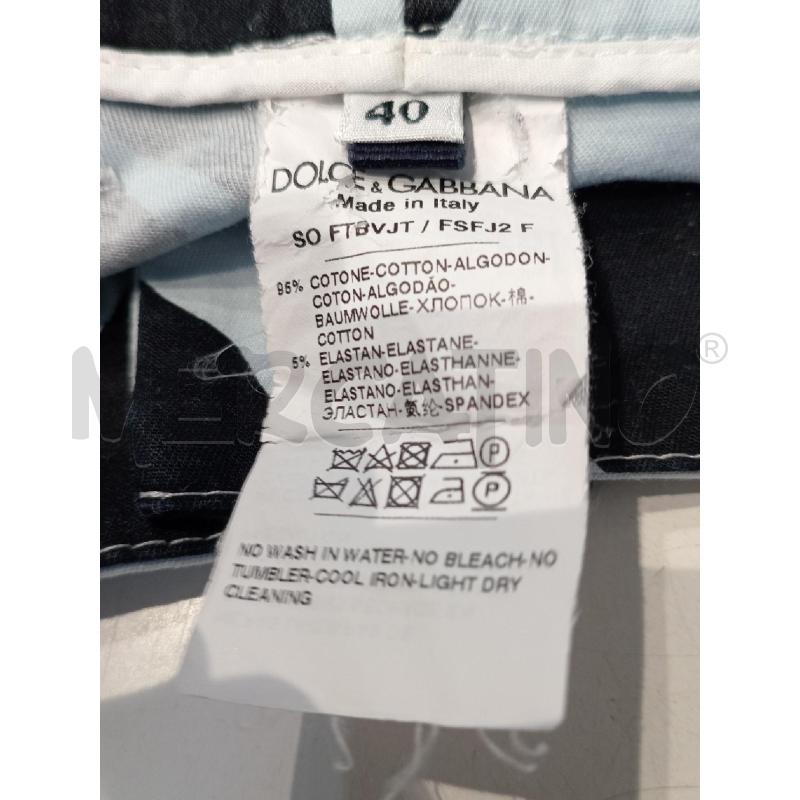 PANTALONCINO DONNA DOLCE & GABBANA ZEBRATO AZZURRO | Mercatino dell'Usato Moncalieri bengasi 5