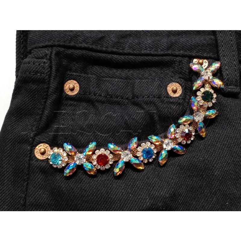 PANTALONCINO DONNA KOSE ROSE NERO CON STRASS | Mercatino dell'Usato Moncalieri bengasi 4