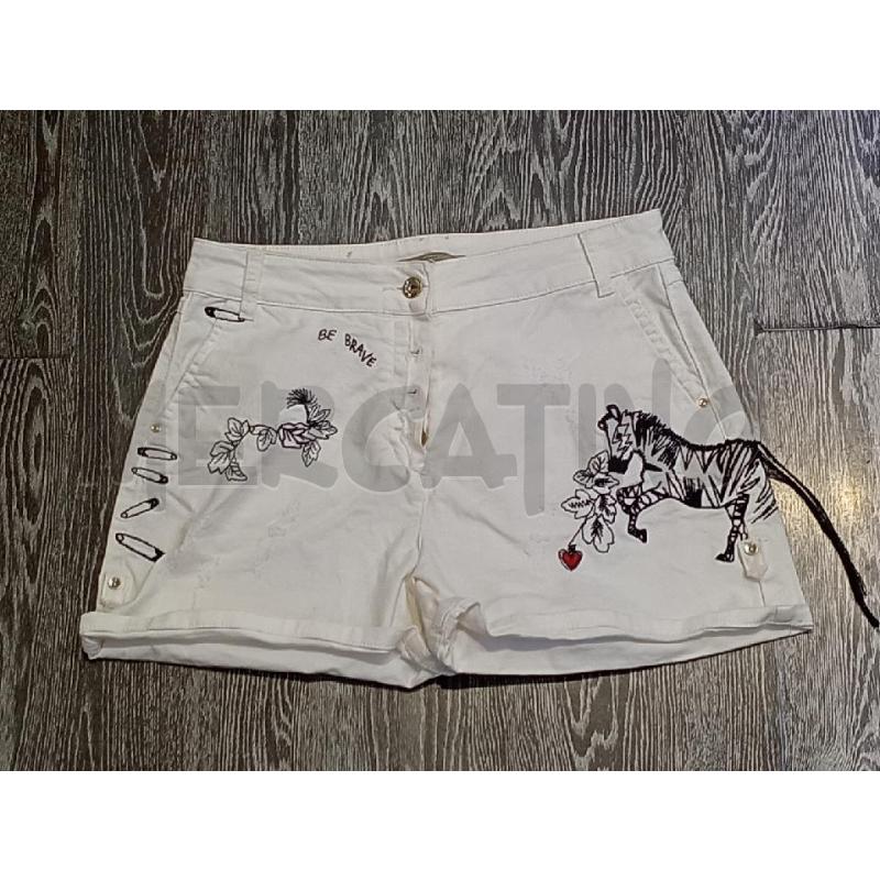 PANTALONCINO DONNA PATRIZIA PEPE BIANCO CON ZEBRA  | Mercatino dell'Usato Moncalieri bengasi 1