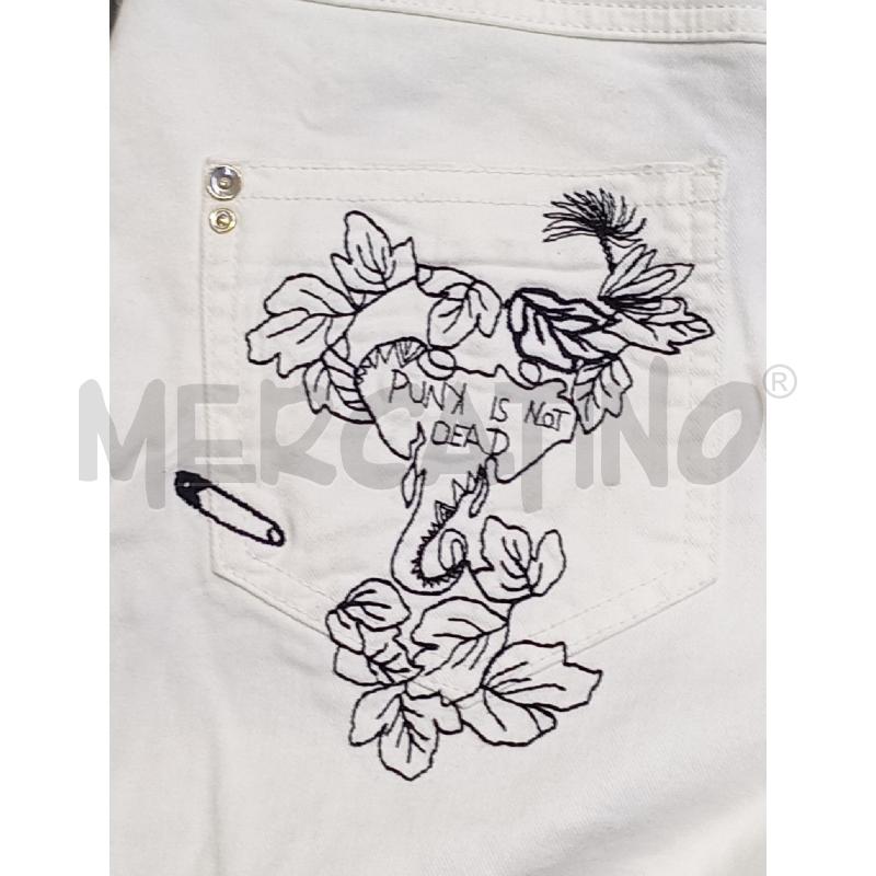 PANTALONCINO DONNA PATRIZIA PEPE BIANCO CON ZEBRA  | Mercatino dell'Usato Moncalieri bengasi 3
