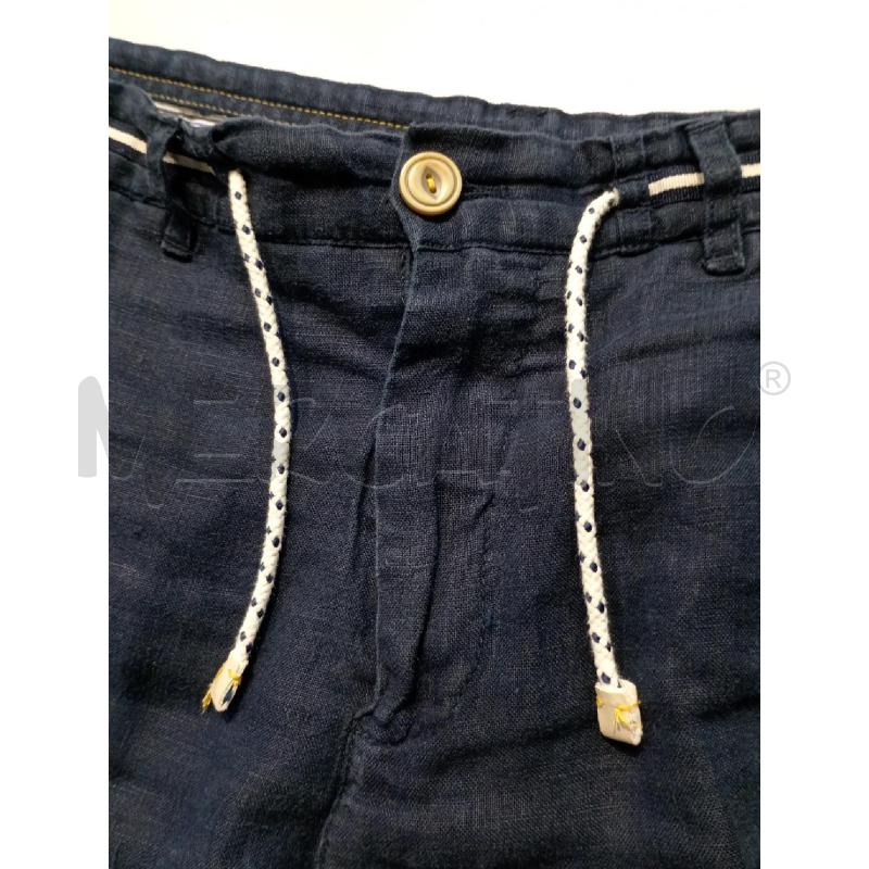 PANTALONCINO UOMO ZARA MAN LINO BLU CON LACCIO VITA | Mercatino dell'Usato Moncalieri bengasi 5