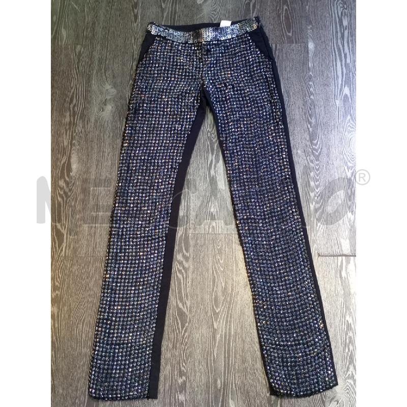 PANTALONE DONNA ALESSANDRO DELL'ACQUA NERO PERLINE | Mercatino dell'Usato Moncalieri bengasi 1