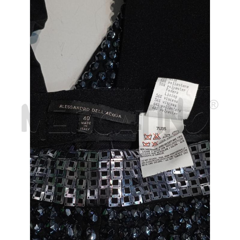 PANTALONE DONNA ALESSANDRO DELL'ACQUA NERO PERLINE | Mercatino dell'Usato Moncalieri bengasi 5