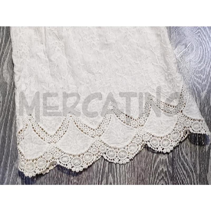 PANTALONE DONNA BEIGE LARGO CON RICAMO FONDO | Mercatino dell'Usato Moncalieri bengasi 3