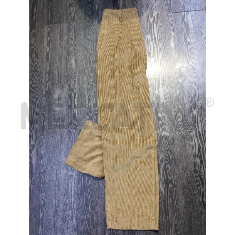 PANTALONE DONNA BRUNELLO CUCINELLI IN VELLUTO DI LINO NOCCIOLA | Mercatino dell'Usato Moncalieri bengasi 4