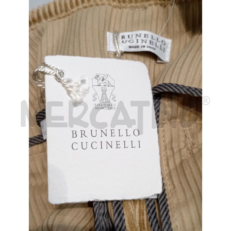 PANTALONE DONNA BRUNELLO CUCINELLI IN VELLUTO DI LINO NOCCIOLA | Mercatino dell'Usato Moncalieri bengasi 5