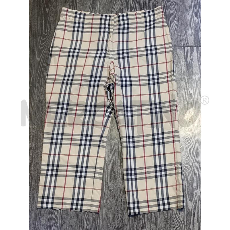 PANTALONE DONNA BURBERRY BEIGE QUADRI | Mercatino dell'Usato Moncalieri bengasi 1