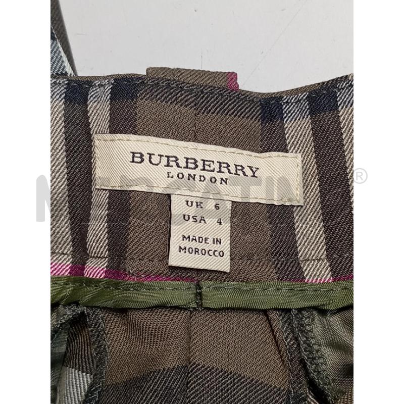 PANTALONE DONNA BURBERRY VERDE QUADRI | Mercatino dell'Usato Moncalieri bengasi 5