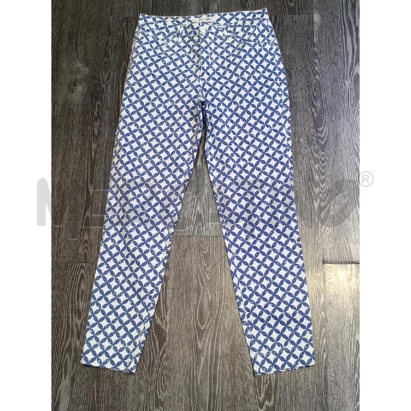 PANTALONE DONNA CHIARA DALBA FANTASIA BIANCA E AZZURRA  | Mercatino dell'Usato Moncalieri bengasi 1
