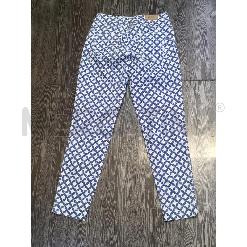 PANTALONE DONNA CHIARA DALBA FANTASIA BIANCA E AZZURRA  | Mercatino dell'Usato Moncalieri bengasi 2
