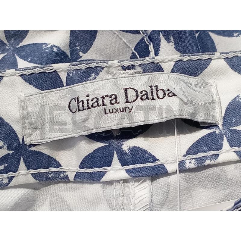 PANTALONE DONNA CHIARA DALBA FANTASIA BIANCA E AZZURRA  | Mercatino dell'Usato Moncalieri bengasi 5