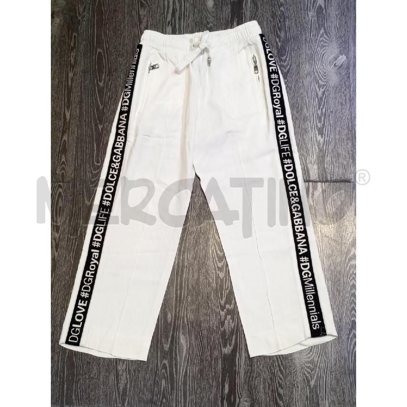PANTALONE DONNA DOLCE & GABBANA BIANCO BANDA LATERALE | Mercatino dell'Usato Moncalieri bengasi 1
