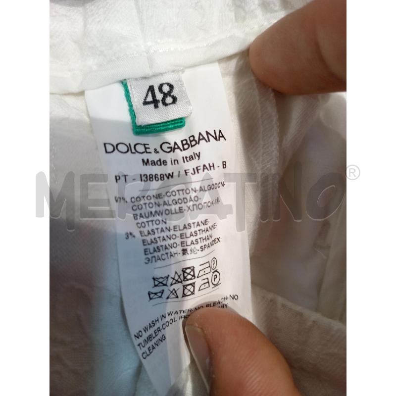PANTALONE DONNA DOLCE & GABBANA PALERMO BIANCO DAMASCATO  | Mercatino dell'Usato Moncalieri bengasi 4