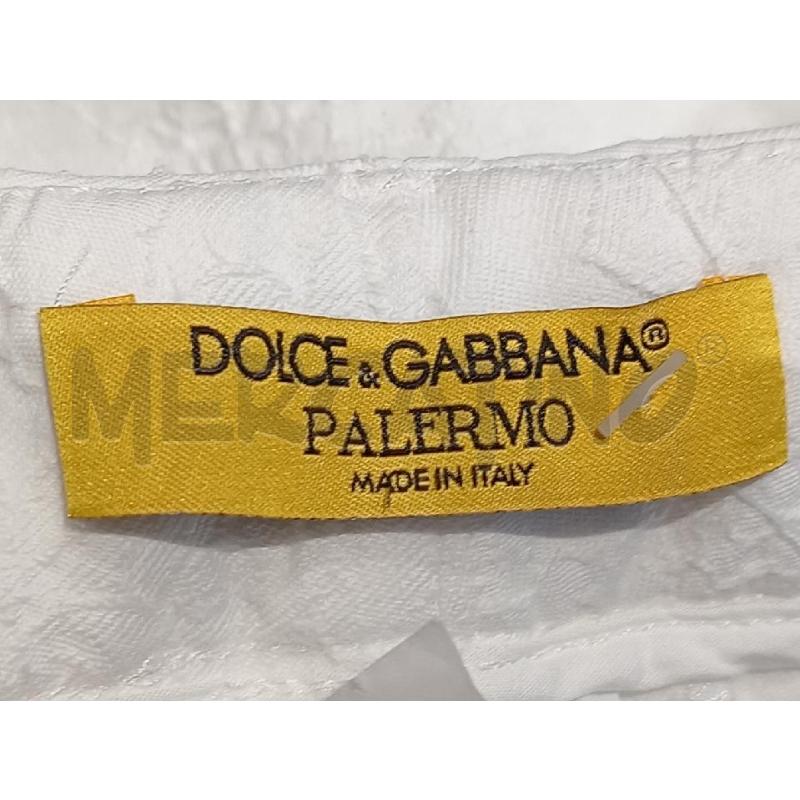 PANTALONE DONNA DOLCE & GABBANA PALERMO BIANCO DAMASCATO  | Mercatino dell'Usato Moncalieri bengasi 5