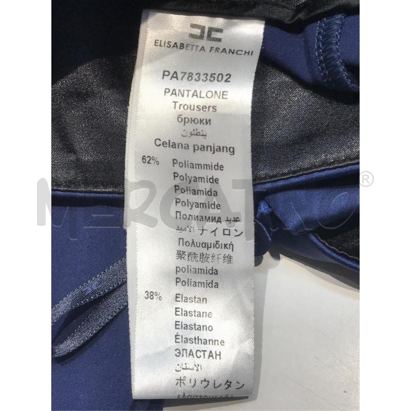 PANTALONE DONNA ELISABETTA FRANCHI BLU FASCIA ALTA | Mercatino dell'Usato Moncalieri bengasi 3