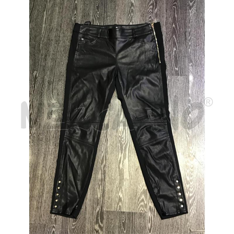 PANTALONE DONNA ELISABETTA FRANCHI DOPPIO TESSUTO CON ECOPELLE | Mercatino dell'Usato Moncalieri bengasi 1