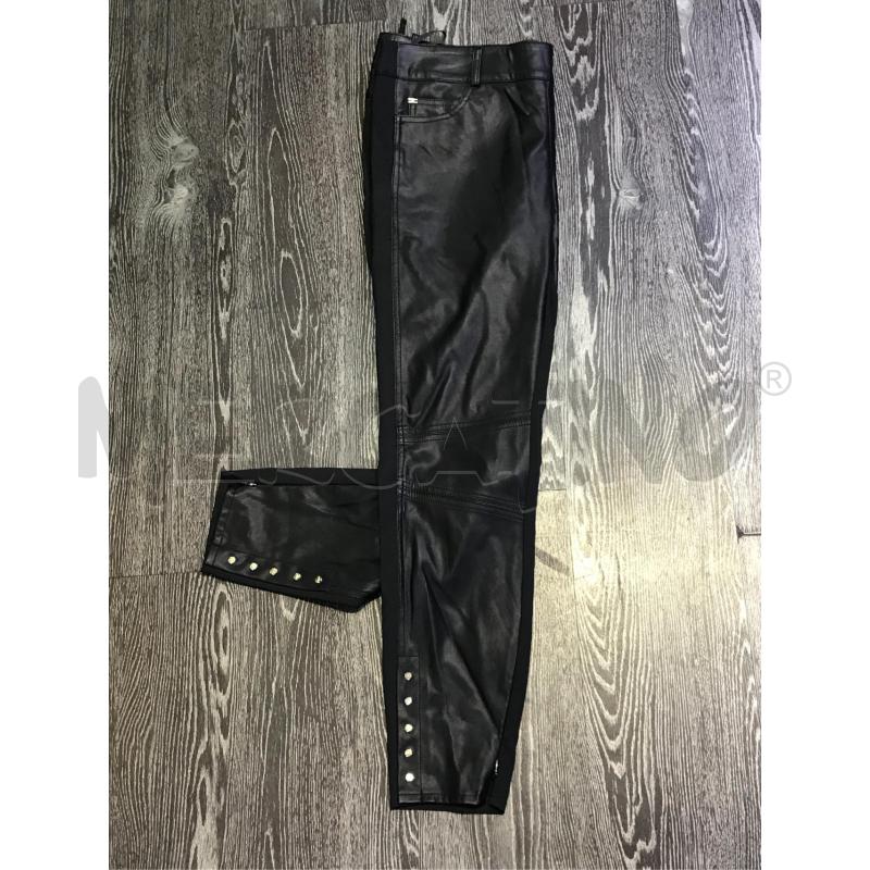 PANTALONE DONNA ELISABETTA FRANCHI DOPPIO TESSUTO CON ECOPELLE | Mercatino dell'Usato Moncalieri bengasi 3