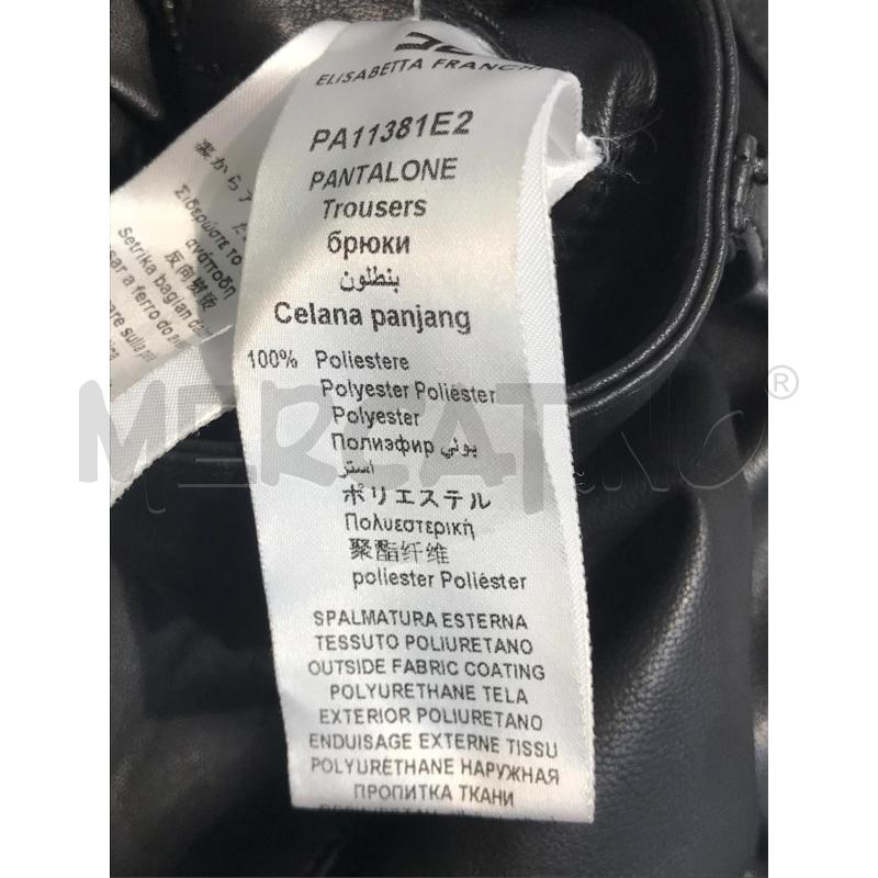 PANTALONE DONNA ELISABETTA FRANCHI DOPPIO TESSUTO CON ECOPELLE | Mercatino dell'Usato Moncalieri bengasi 4