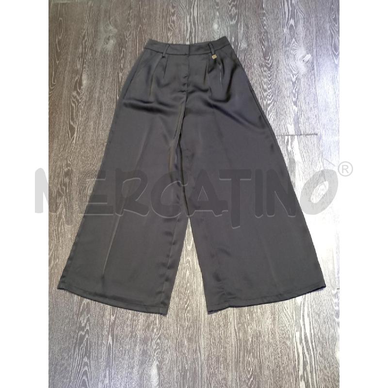PANTALONE DONNA FRACOMINA NERO LUCIDO PALAZZO  | Mercatino dell'Usato Moncalieri bengasi 1