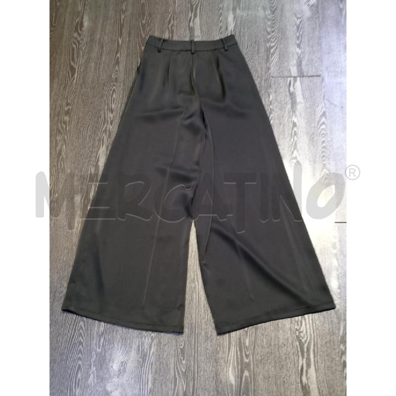 PANTALONE DONNA FRACOMINA NERO LUCIDO PALAZZO  | Mercatino dell'Usato Moncalieri bengasi 2