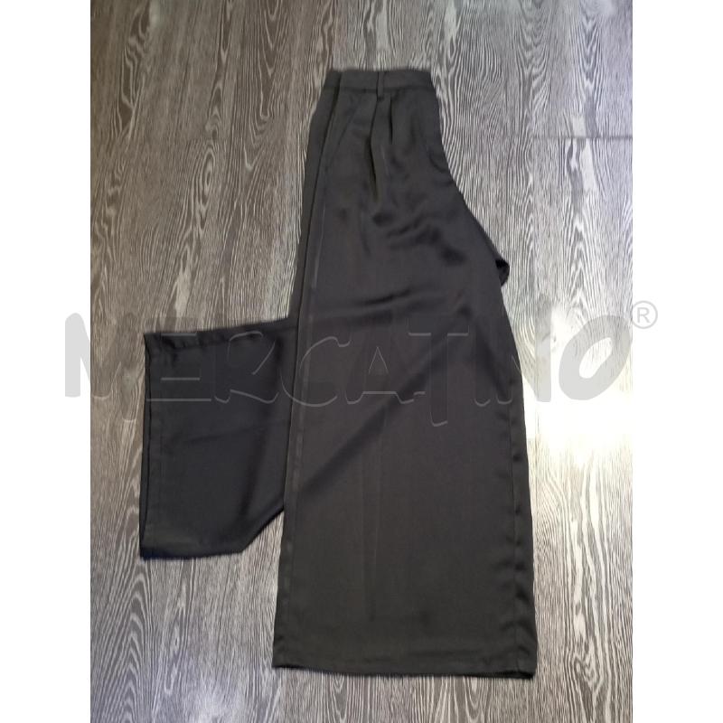 PANTALONE DONNA FRACOMINA NERO LUCIDO PALAZZO  | Mercatino dell'Usato Moncalieri bengasi 4