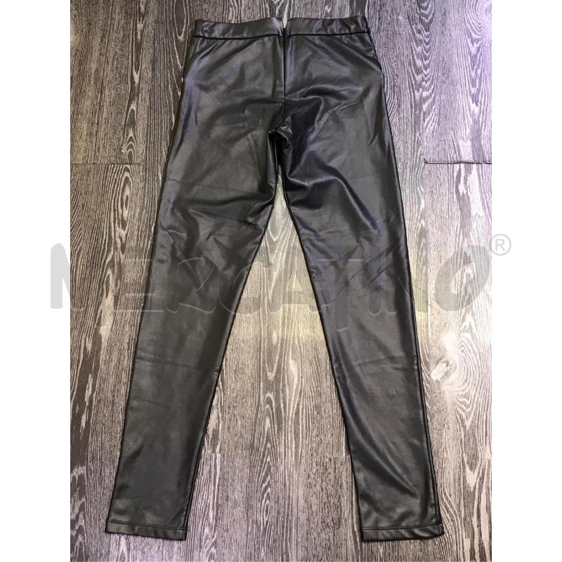 PANTALONE DONNA GAELLE NERO ECOPELLE BOTTONI DORATI | Mercatino dell'Usato Moncalieri bengasi 2