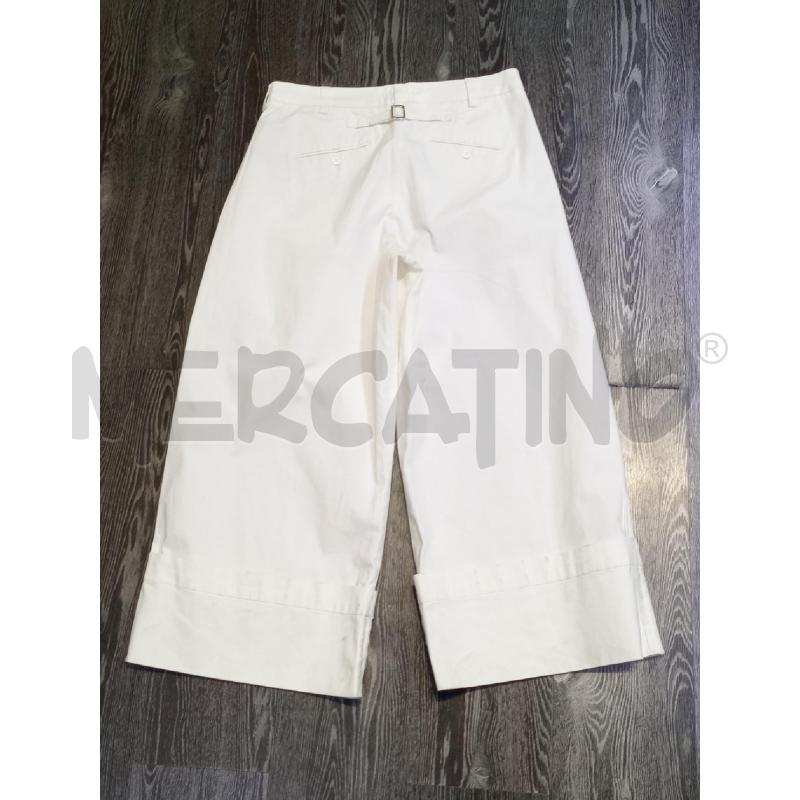 PANTALONE DONNA INTROPIA BIANCO LARGO CON RISVOLTO | Mercatino dell'Usato Moncalieri bengasi 2