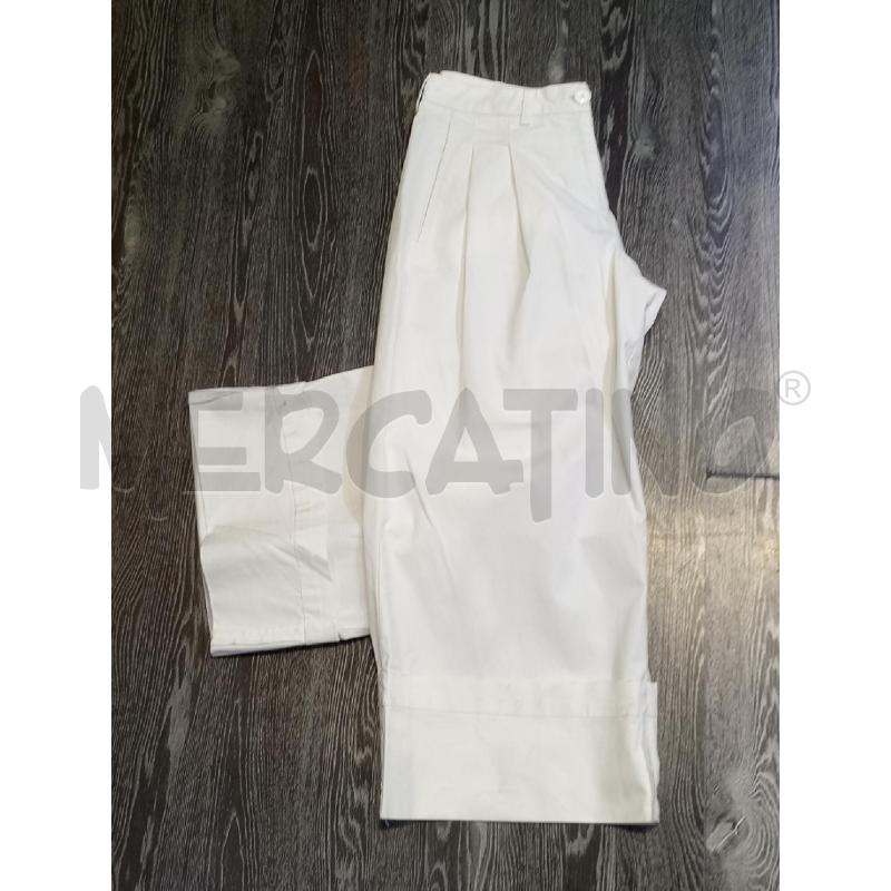 PANTALONE DONNA INTROPIA BIANCO LARGO CON RISVOLTO | Mercatino dell'Usato Moncalieri bengasi 4