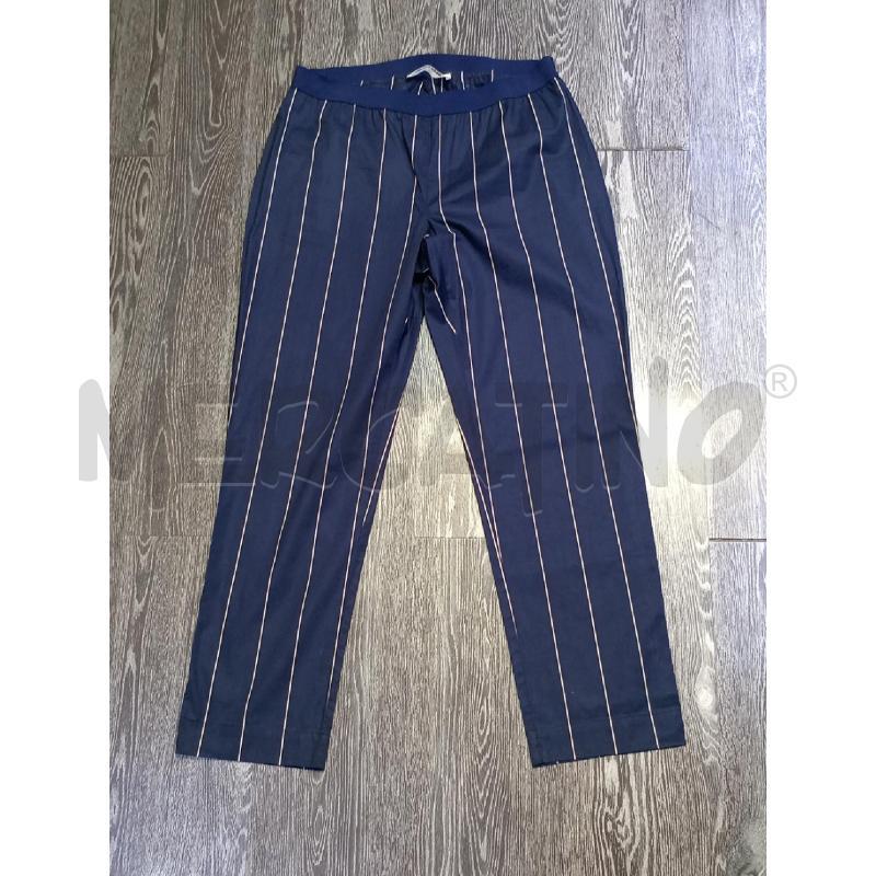 PANTALONE DONNA LIVIANA CONTI BLU CON RIGHA BIANCA  | Mercatino dell'Usato Moncalieri bengasi 1