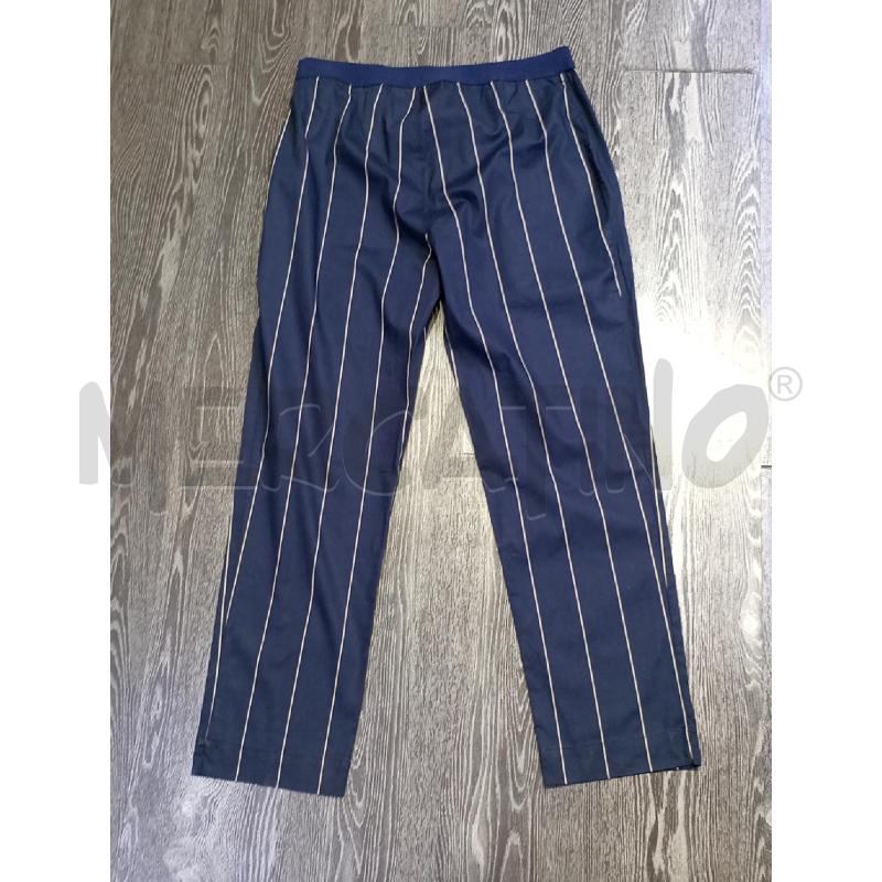 PANTALONE DONNA LIVIANA CONTI BLU CON RIGHA BIANCA  | Mercatino dell'Usato Moncalieri bengasi 2