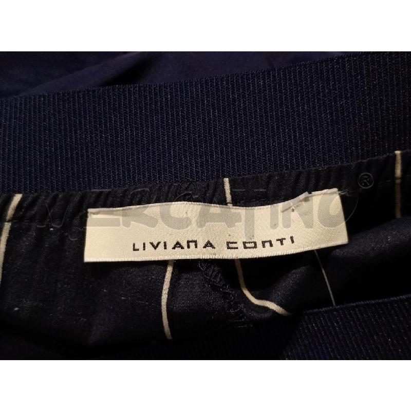 PANTALONE DONNA LIVIANA CONTI BLU CON RIGHA BIANCA  | Mercatino dell'Usato Moncalieri bengasi 4