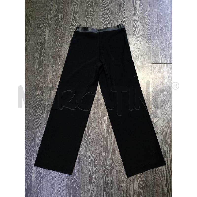 PANTALONE DONNA LIVIANA CONTI NERO CON BORDO PELLE | Mercatino dell'Usato Moncalieri bengasi 2