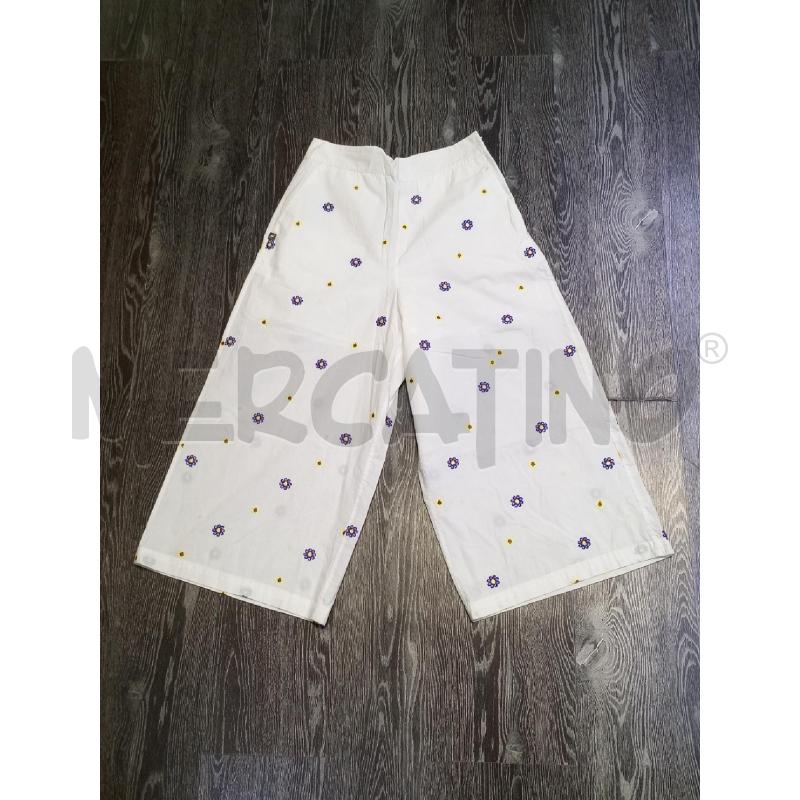 PANTALONE DONNA MANILA GRACE BIANCO CON MARGHERITE  | Mercatino dell'Usato Moncalieri bengasi 1