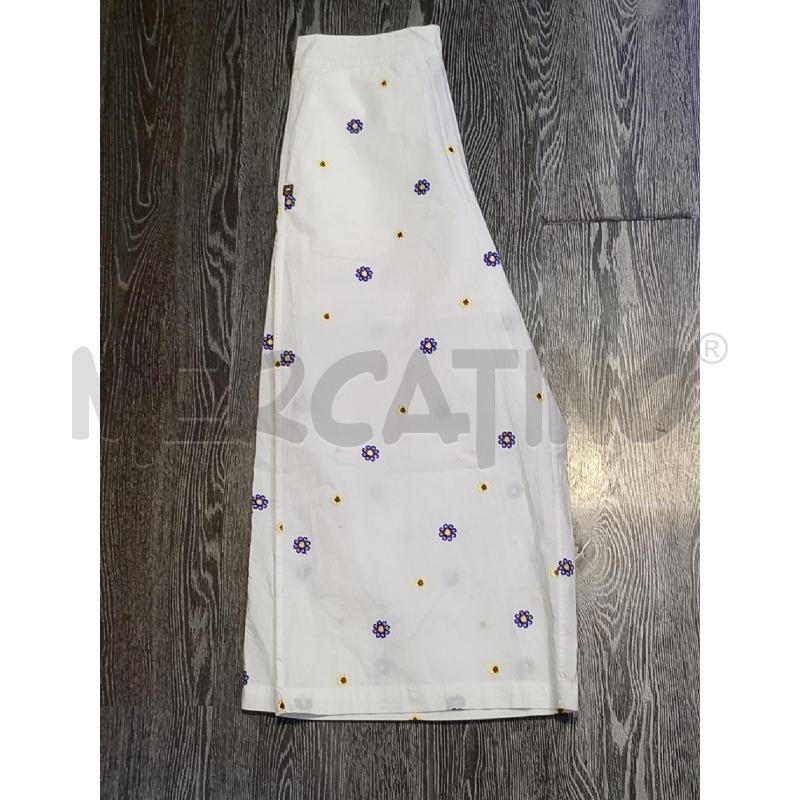 PANTALONE DONNA MANILA GRACE BIANCO CON MARGHERITE  | Mercatino dell'Usato Moncalieri bengasi 3