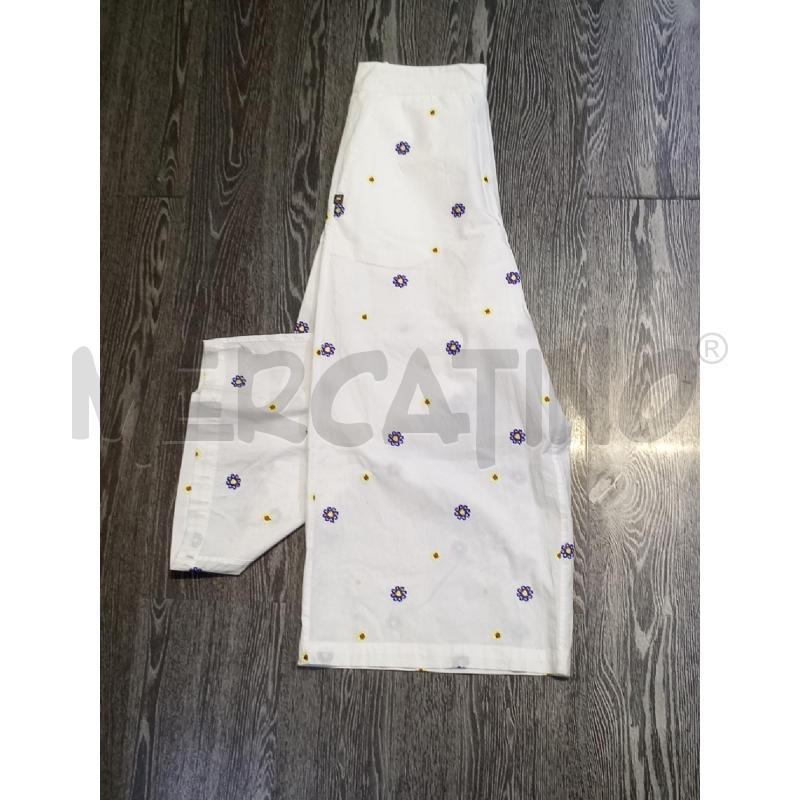 PANTALONE DONNA MANILA GRACE BIANCO CON MARGHERITE  | Mercatino dell'Usato Moncalieri bengasi 4