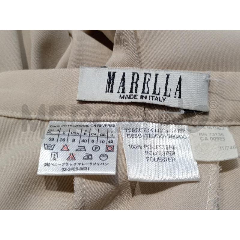 PANTALONE DONNA MARELLA BEIGE CHIARO GAMBA LARGA | Mercatino dell'Usato Moncalieri bengasi 5