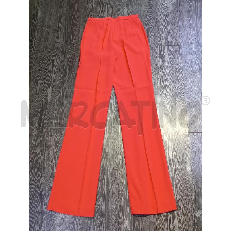 PANTALONE DONNA MARIA GRAZIA SEVERI ROSSO CON FIORE NERO | Mercatino dell'Usato Moncalieri bengasi 2