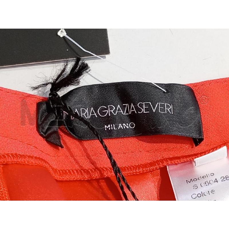 PANTALONE DONNA MARIA GRAZIA SEVERI ROSSO CON FIORE NERO | Mercatino dell'Usato Moncalieri bengasi 5