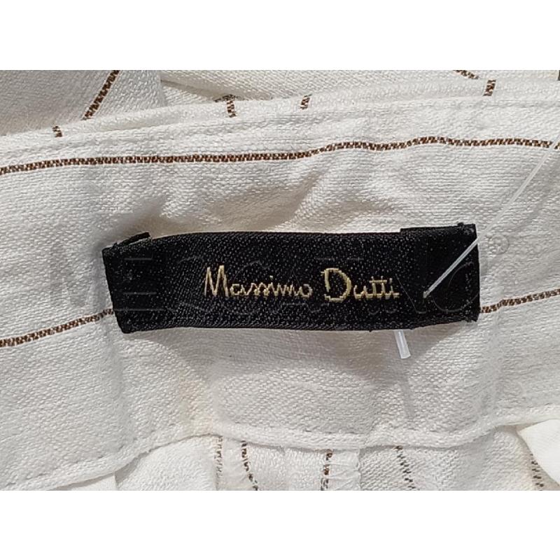 PANTALONE DONNA MASSIMO DUTTI BIANCO RIGHE LINO LARGO | Mercatino dell'Usato Moncalieri bengasi 5