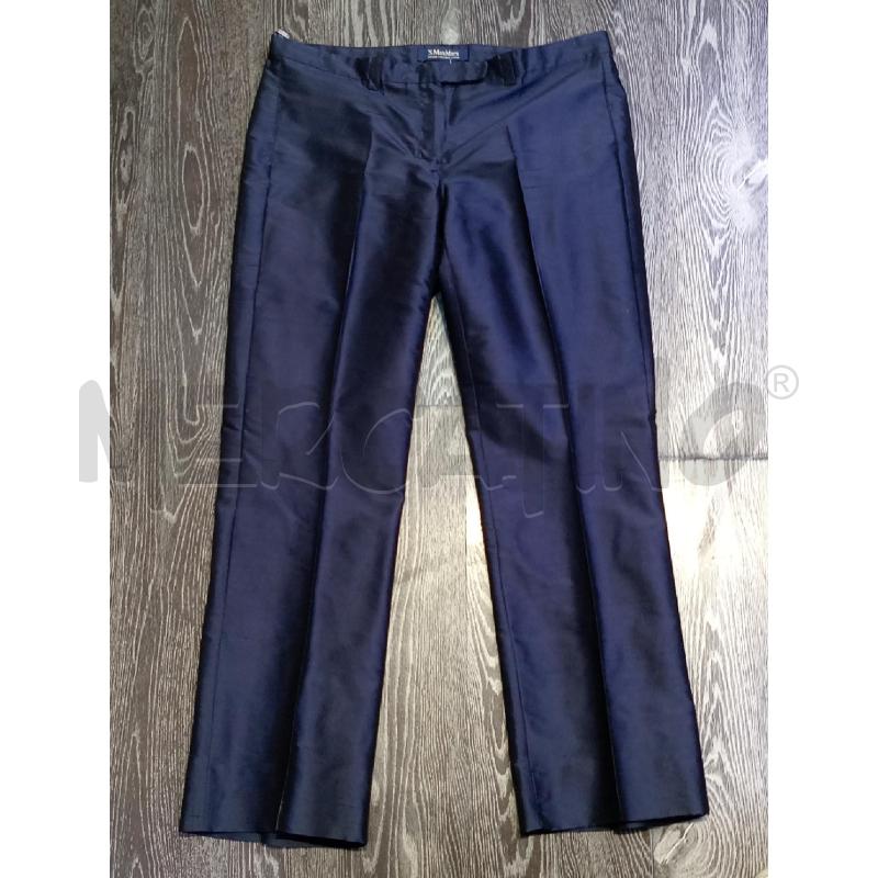 PANTALONE DONNA MAX MARA BLU LUCIDO  | Mercatino dell'Usato Moncalieri bengasi 1