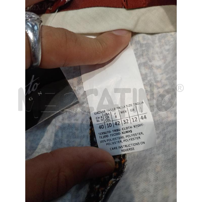 PANTALONE DONNA MAX MARA MARRONE FANTASIA ARANCIO | Mercatino dell'Usato Moncalieri bengasi 5