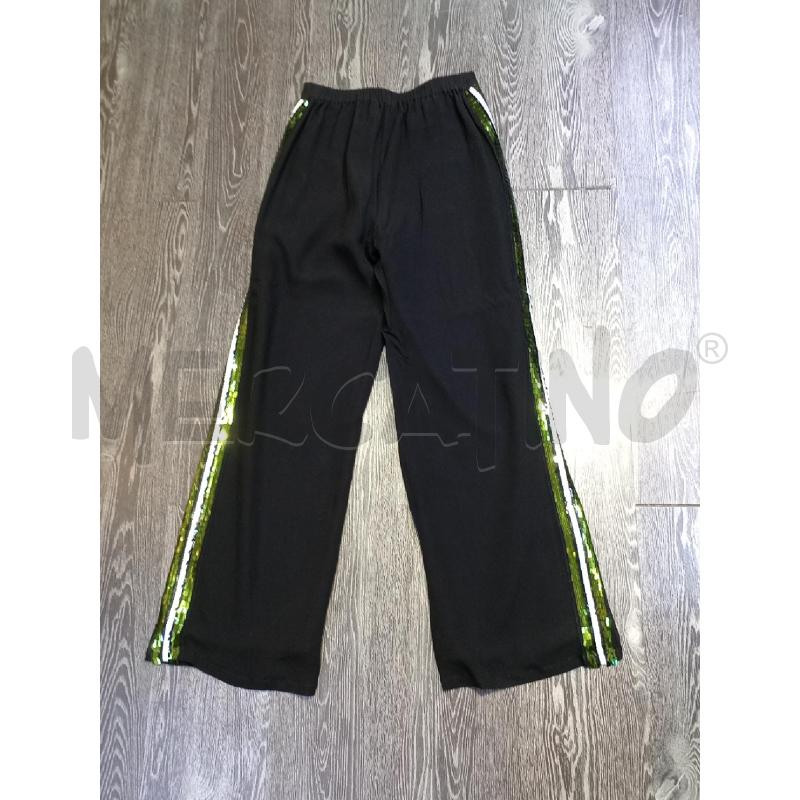 PANTALONE DONNA PATRIZIA PEPE N ERO CON PAILLETES VERDI BIANCHE LATERALI | Mercatino dell'Usato Moncalieri bengasi 2