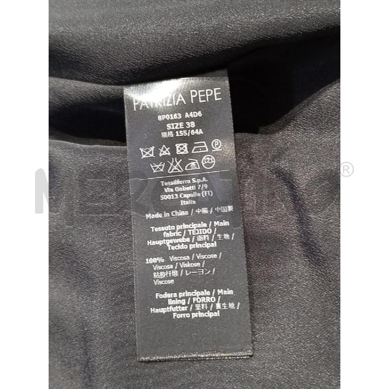 PANTALONE DONNA PATRIZIA PEPE N ERO CON PAILLETES VERDI BIANCHE LATERALI | Mercatino dell'Usato Moncalieri bengasi 5