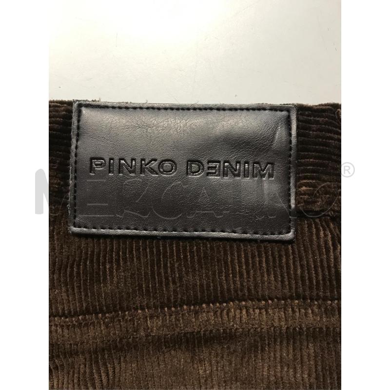 PANTALONE DONNA PINKO MARRONI VELLUTO A COSTE  | Mercatino dell'Usato Moncalieri bengasi 4