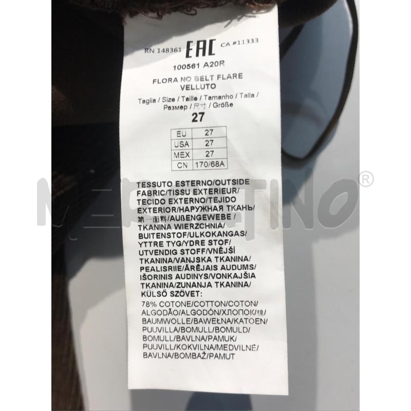 PANTALONE DONNA PINKO MARRONI VELLUTO A COSTE  | Mercatino dell'Usato Moncalieri bengasi 5