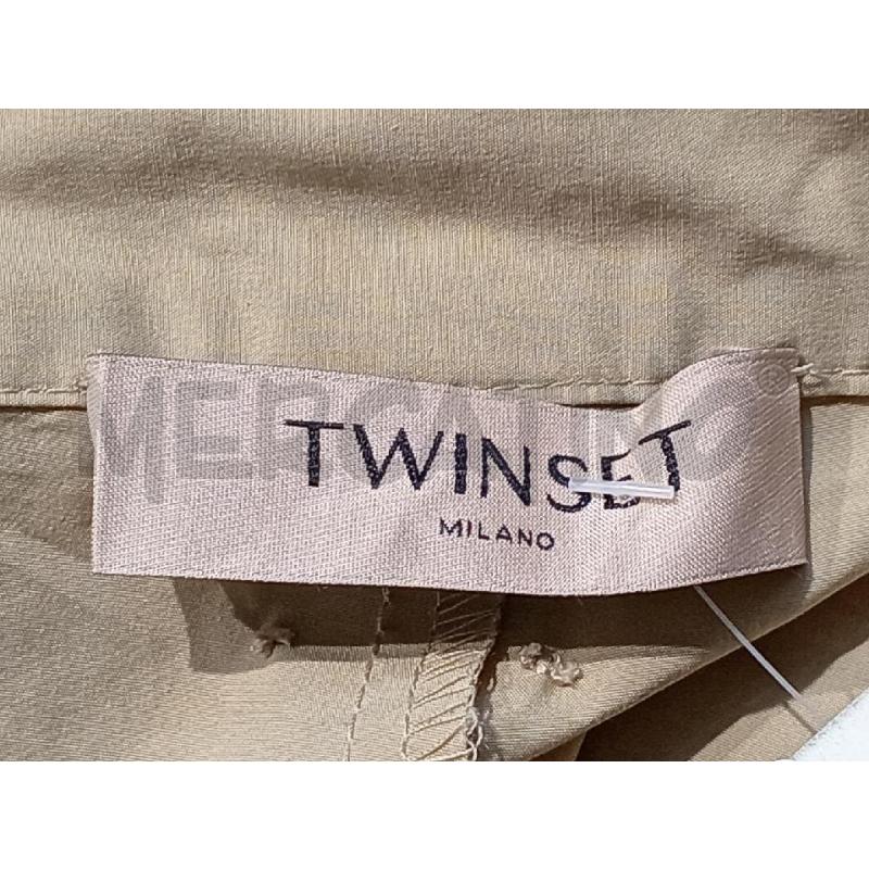 PANTALONE DONNA TWINSET BEIGE FONDO GAMBA MERLETTO NERO  | Mercatino dell'Usato Moncalieri bengasi 5