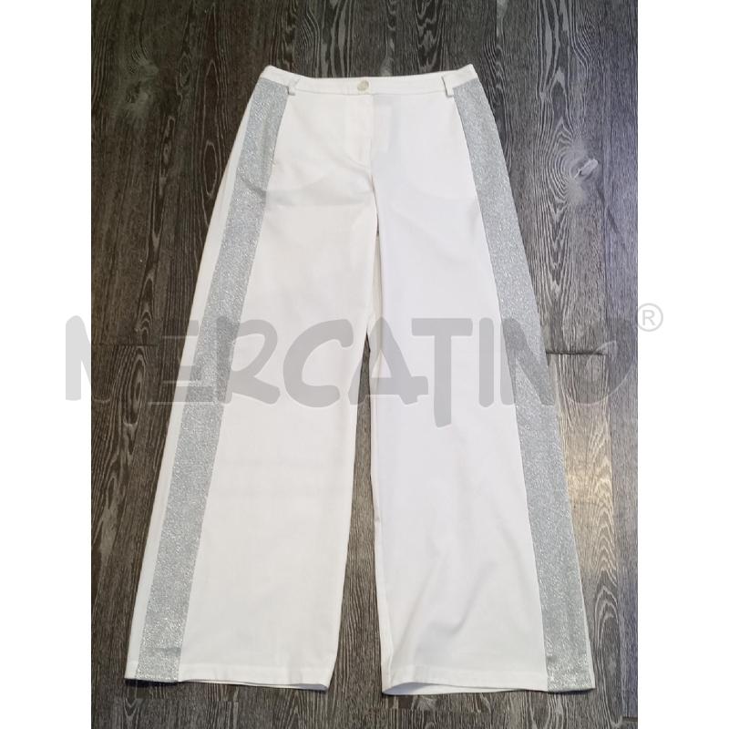 PANTALONE DONNA TWIN SET BIANCO BORDO LATERALE LUREX | Mercatino dell'Usato Moncalieri bengasi 1