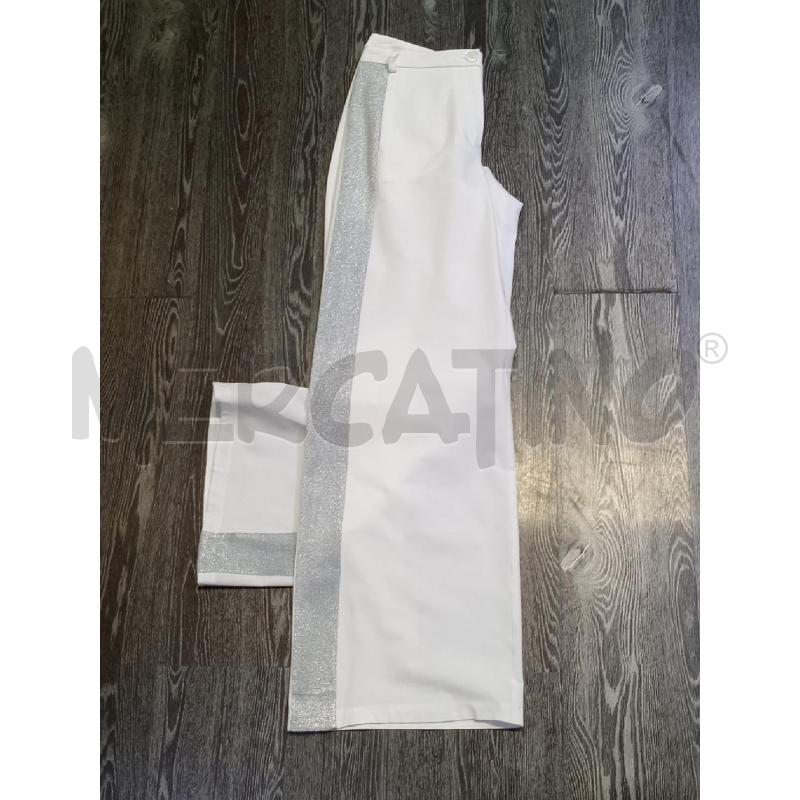PANTALONE DONNA TWIN SET BIANCO BORDO LATERALE LUREX | Mercatino dell'Usato Moncalieri bengasi 4